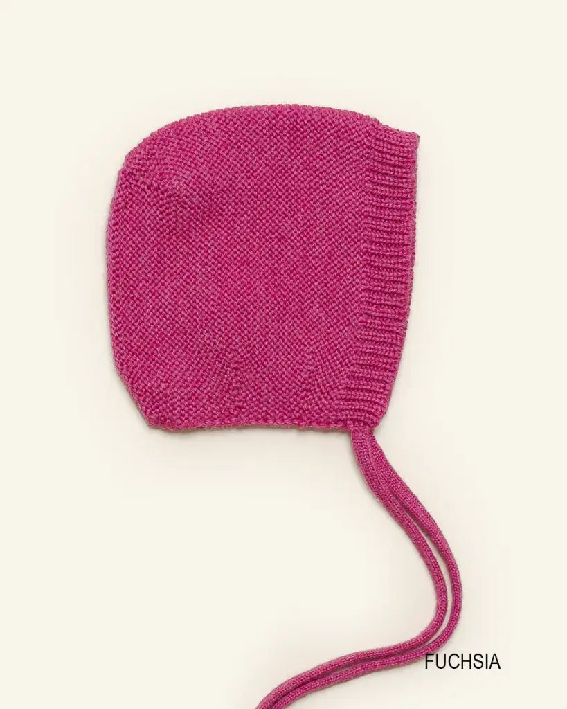 Bonnet Dolly - Baby Knitted Hat - Merino wool - HVID