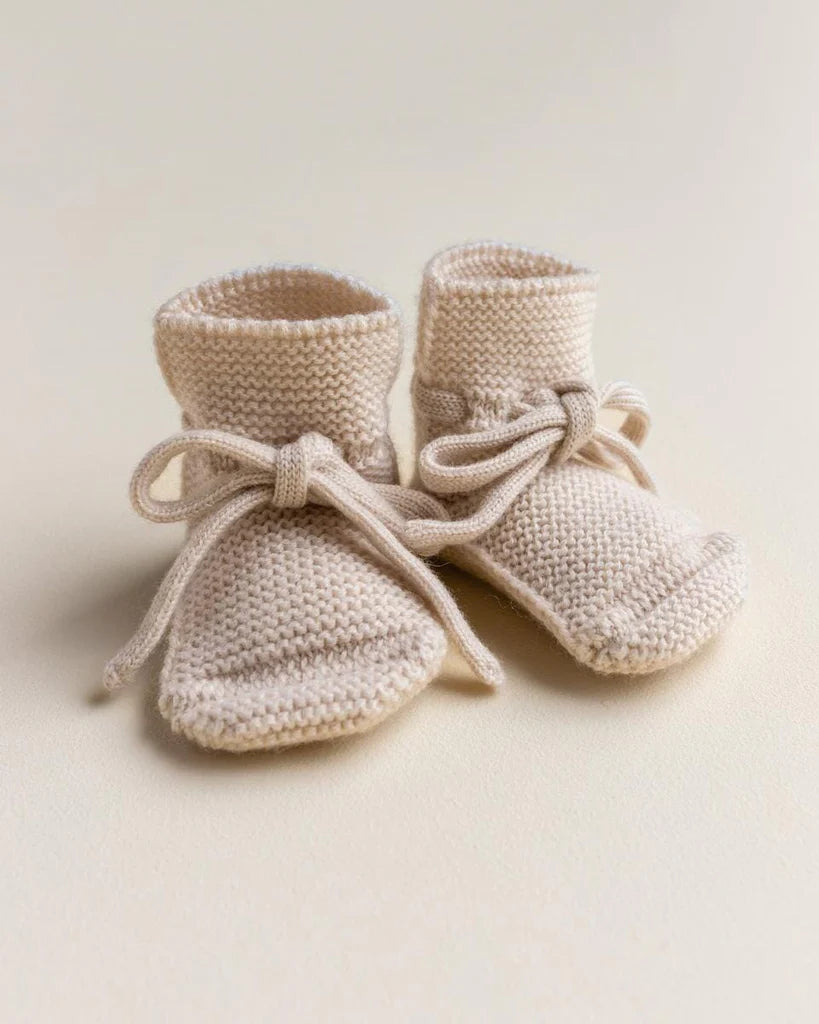 Booties - Baby Slofjes - Merinowol - HVID