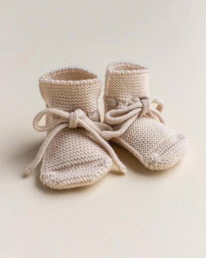 Booties - Baby Slofjes - Merinowol - HVID