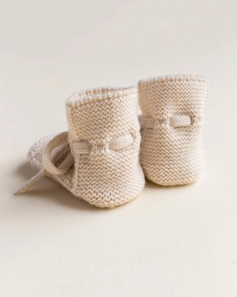Booties - Baby Slofjes - Merinowol - HVID