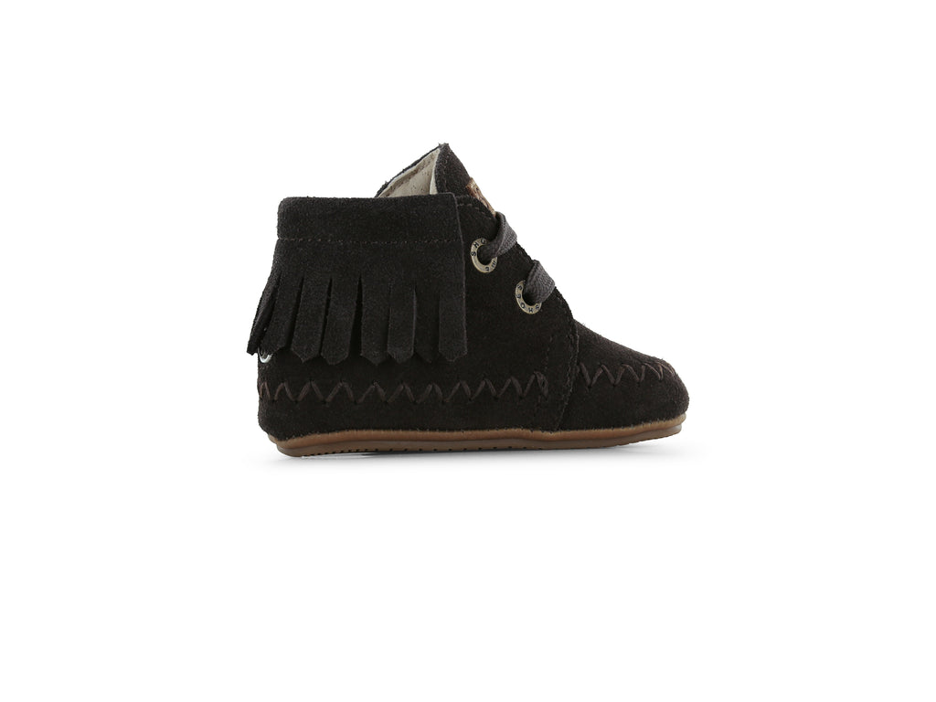 Suède baby schoentjes met franjes - Baby-Proof® - Bruin - Shoesme
