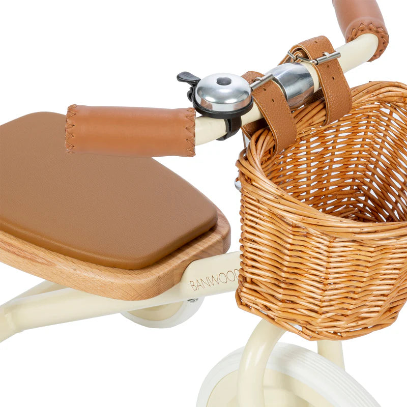 Kinder driewieler met rieten mandje - Trike Vintage - Cream - Banwood - productfoto - afbeelding 5