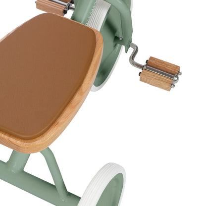 Kinder driewieler met rieten mandje - Trike Vintage - Forest Green - Banwood
