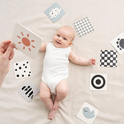 Visuele Stimuleringskaarten - Baby contrast cards 10-pack - Elphee - Colour mix - Done by Deer