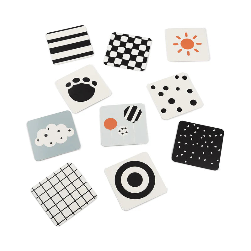 Visuele Stimuleringskaarten - Baby contrast cards 10-pack - Elphee - Colour mix - Done by Deer