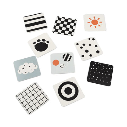 Visuele Stimuleringskaarten - Baby contrast cards 10-pack - Elphee - Colour mix - Done by Deer