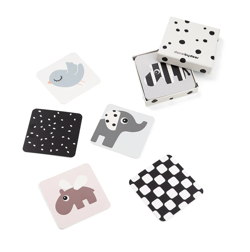 Visuele Stimuleringskaarten - Baby contrast cards 10-pack - Elphee - Colour mix - Done by Deer - productfoto - afbeelding 3