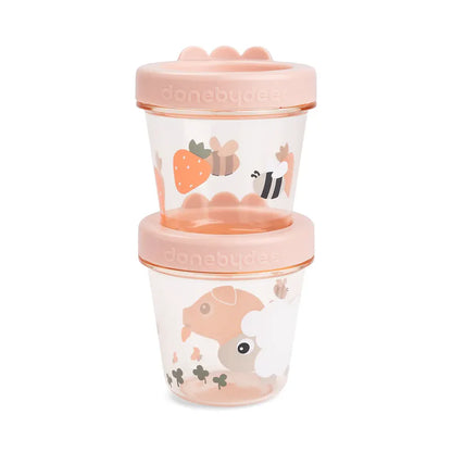 Babyvoedingcontainers (2 stuks) - Bewaarbakjes - Tiny Farm - Poeder - Done by Deer