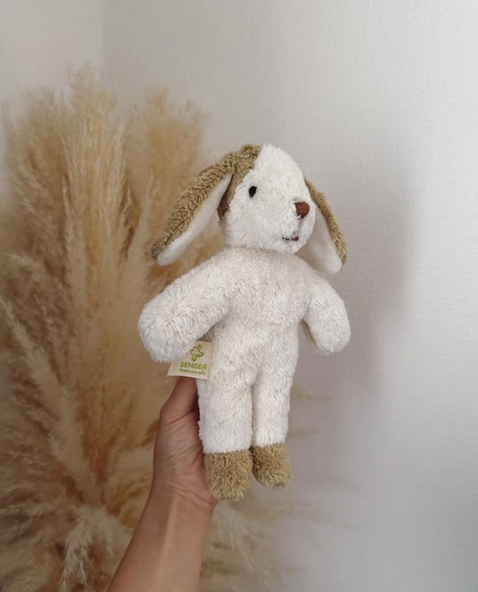 Baby knuffel - Hondje klein - Biologisch katoen/Wol - Senger Naturwelt