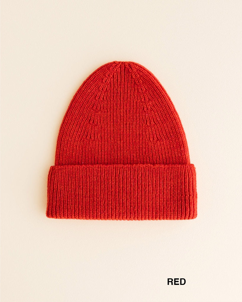 Beanie Fonzie Kids - 100% extra fine Italian merino wool - HVID