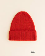 Beanie Fonzie Kids - 100% extra fine Italian merino wool - HVID