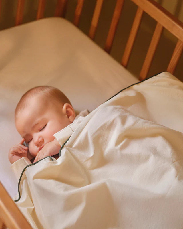 Junior Dekbed set - Leave embroidery - 100% biologisch katoen - 100x140 cm - Moonboon - productfoto - afbeelding 3
