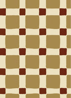 Quilt Check Olive Green – Atelier Chien: detail of the wallpaper pattern.
