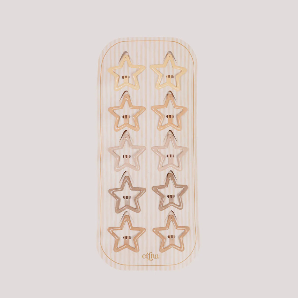 Glitter Haarknipjes Set - Sterretjes - 10 Stuks - Mrs Ertha - verpakking