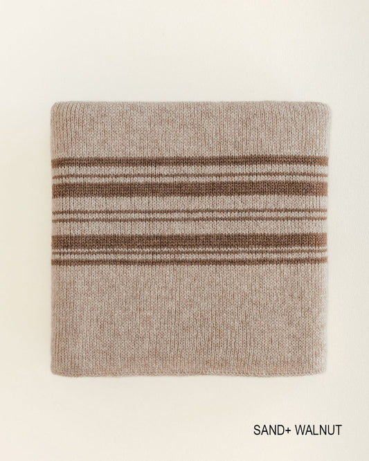 Baby dekentje - Gilbert - Sand/walnut - Merino wol - HVID