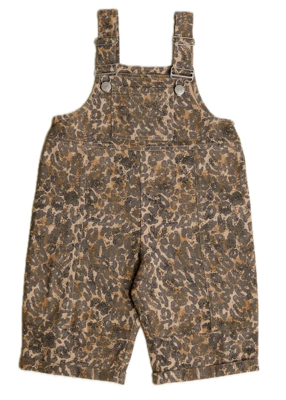Blythe Leopard Dungaree – Salopette oversize à imprimé léopard – Coton biologique – Claude & Co