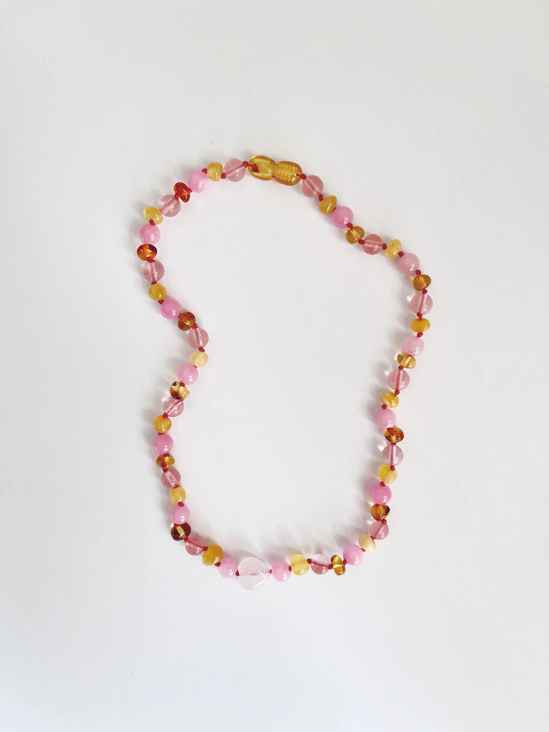Barnsteen en edelstenen ketting - Bondi - 32 cm - Nirrimis - productfoto - afbeelding 3