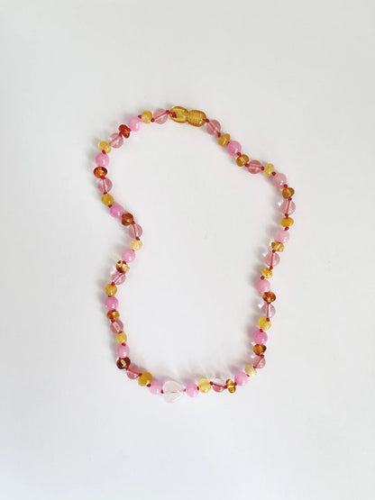 Barnsteen en edelstenen ketting - Bondi - 32 cm - Kids 0-3 jaar - Nirrimis