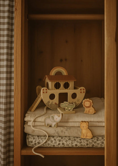 Speelboot rijgset - Buddy Boat - Houten speelgoed - Mrs Ertha