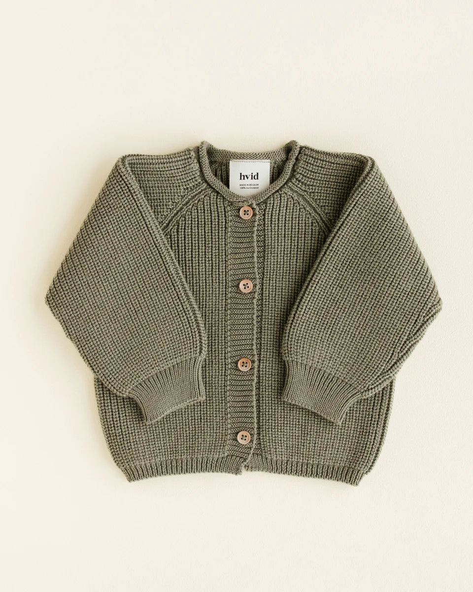 Gebreid vest Inga - Seamless cardigan - Merinowol - HVID - productfoto