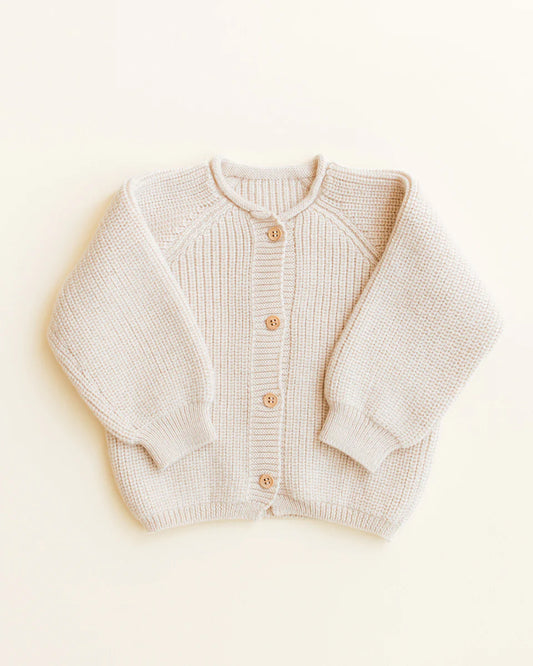 Gebreid vest Inga – Cream – Seamless cardigan – Merinowol – HVID