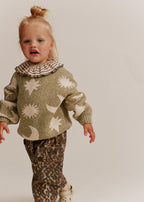 Moon & Stars Sweater Matcha – 100% Organic Cotton – Claude & Co