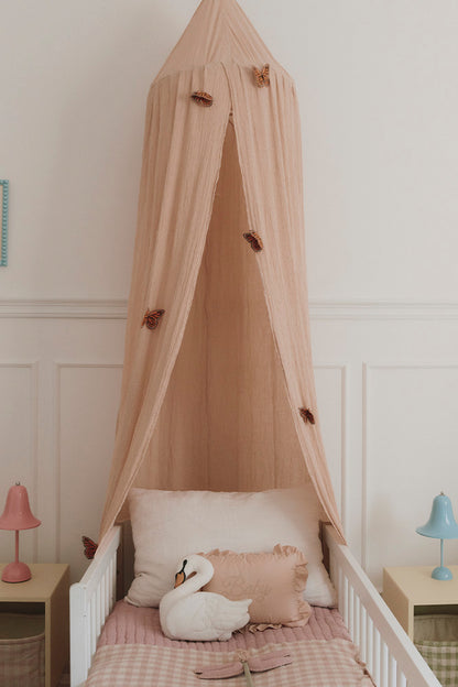 Canopy Crepe Swan – Rose – Katoenen bedhemeltje – Lorena Canals