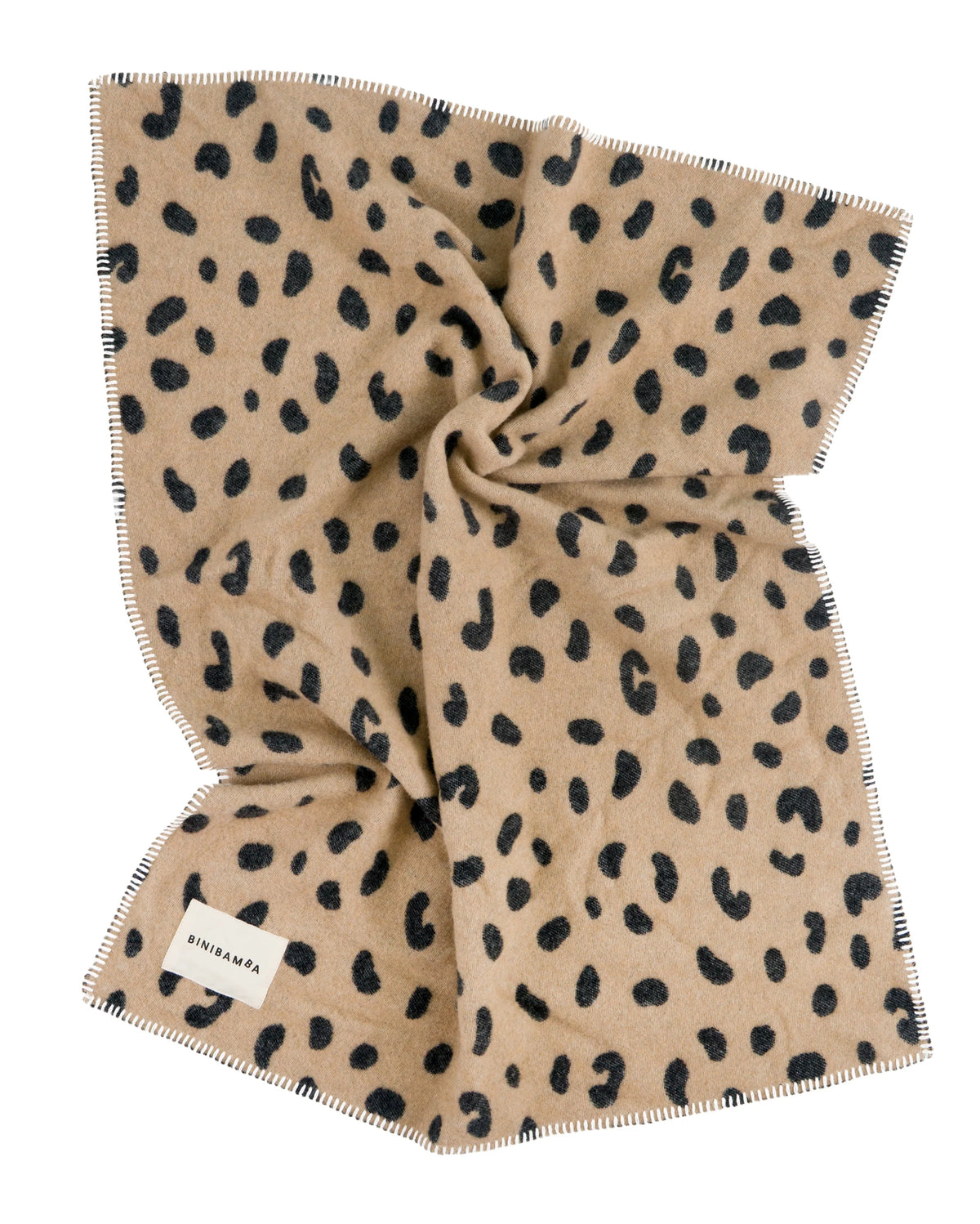 Leopard Merino Biniblanket – Couverture pour berceau - 100 % laine mérinos - 75×100 cm – BINIBAMBA