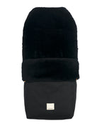 Noir Puffmuff – Luxury Black Merino Sheepskin Stroller Footmuff – BINIBAMBA