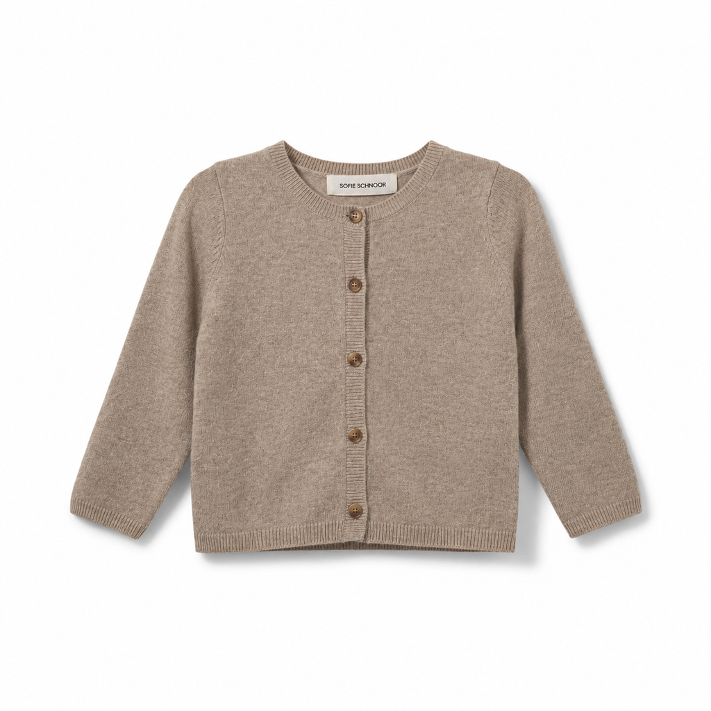 Cardigan en laine CisseSB - 100% laine - Beige & Marron - Sofie Schnoor