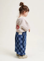 Murphy Checkerboard – Balloon Denim Trouser – 100% Biologisch Katoen – Claude & Co