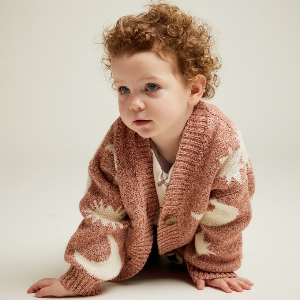 Moon Star Cardigan Russet – 100 % coton biologique – Claude & Co