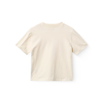 Loose Fit T-shirt met Hartprint - Biologisch Katoen - Cream/Off-white - Copenhagen Colors achter