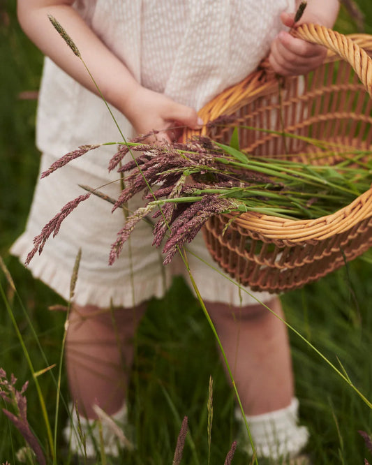 Short shorts - Seersucker shorts - Dusty Rose with Cream Stripe - Organic cotton - Copenhagen Colors
