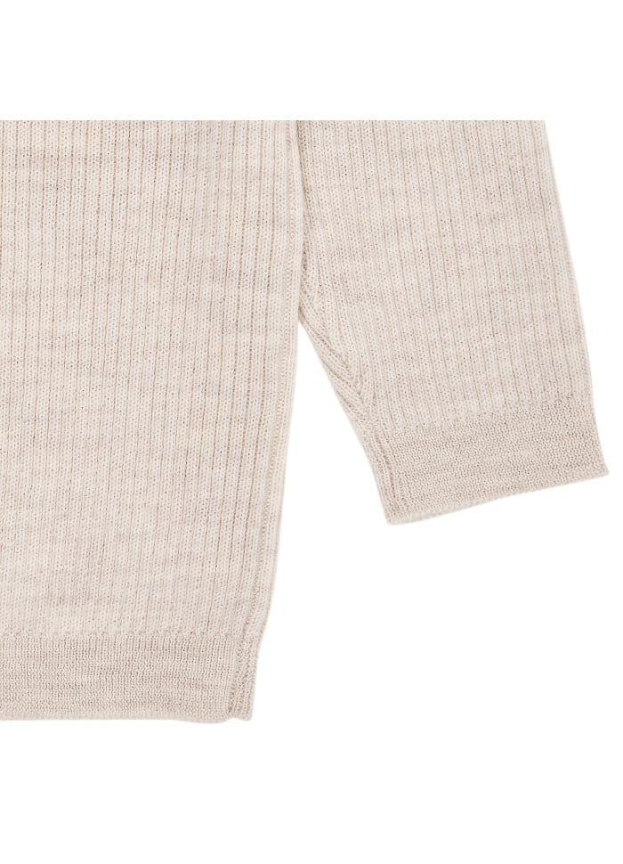 Copenhagen Colors - Merino Classic Rib Knit - Baby Truitje - 100% merinowol - close up ecru