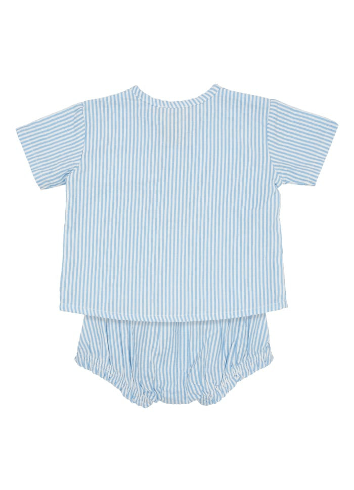 Copenhagen Colors - Seersucker Baby Set - Kleding set - 100% biologisch katoen - achterkant