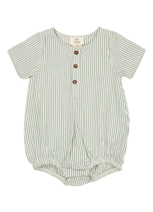Copenhagen Colors - Seersucker Romper with Sleeves - Romper met korte mouwen - voorkant