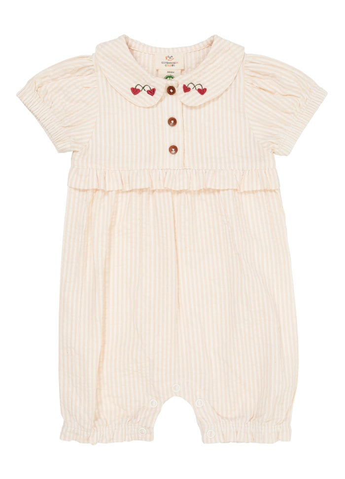 Copenhagen Colors - Seersucker Romper with Embroidery - Romper pakje - voorkant