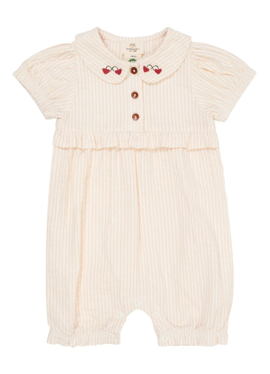 Copenhagen Colors - Seersucker Romper with Embroidery - Romper pakje - voorkant
