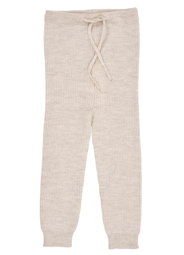 Gebreid Baby Broekje - Merino Classic Rib Leggings - Merinowol - Pale Cream - Copenhagen Colors