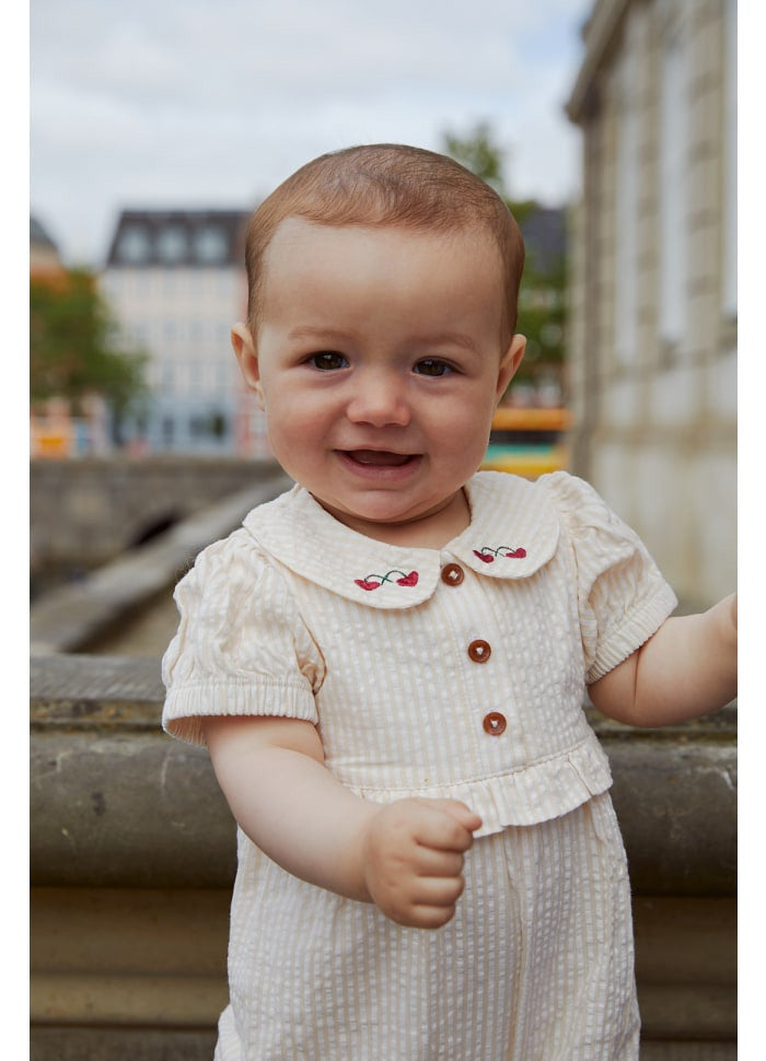 Copenhagen Colors - Seersucker Romper with Embroidery - Romper pakje - baby