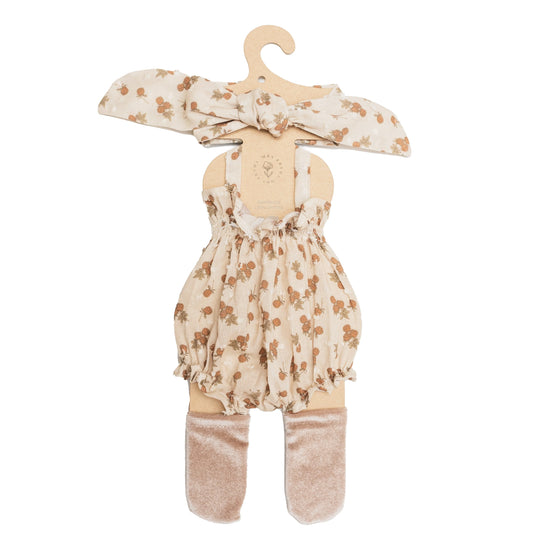 Poppenkleding - Biologisch katoen - Poppen 32-36 cm - Raspberry Bunchs Cotton - Mrs Ertha