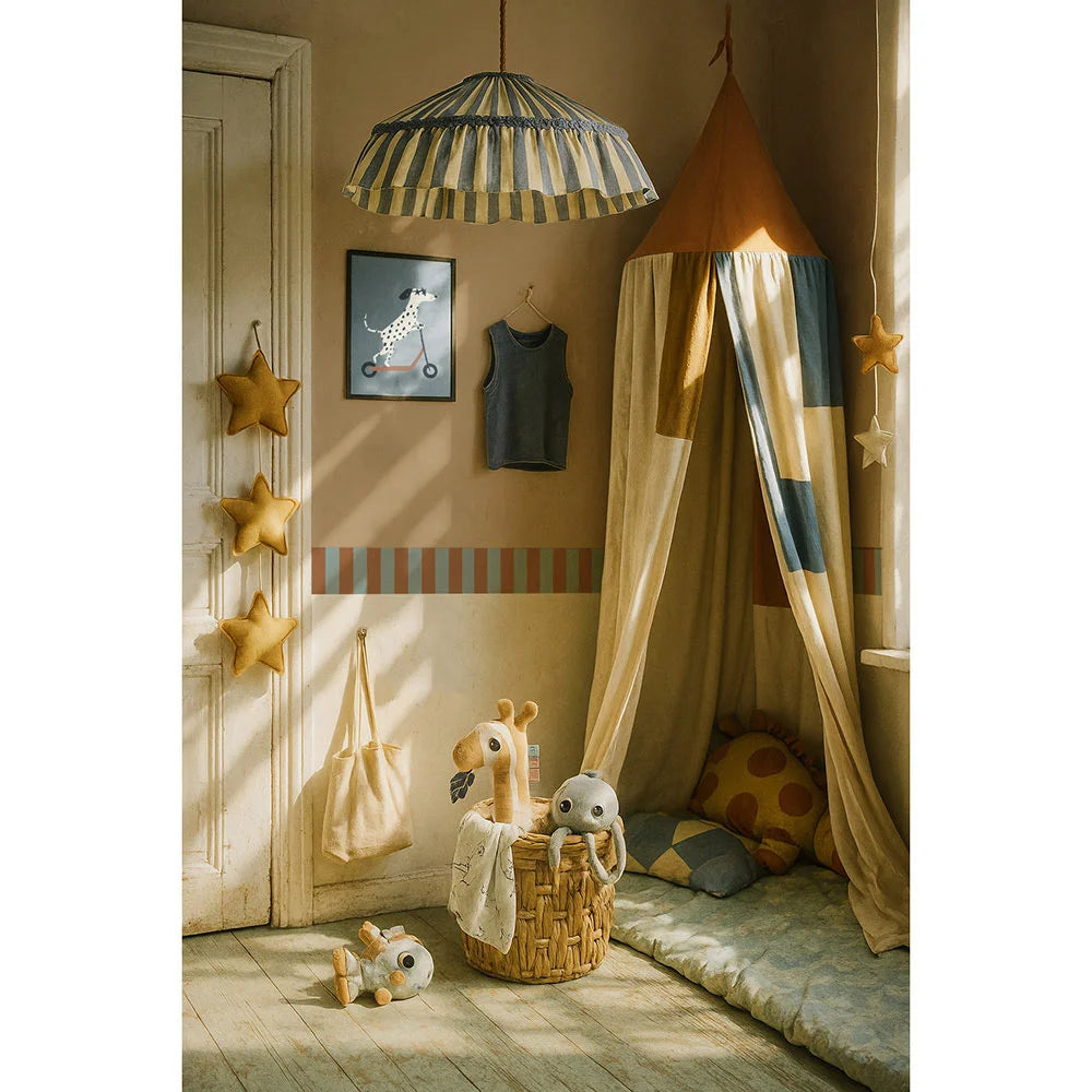 Behangrand – Border Nostalgia Blue Brown – 25 cm – Dekornik