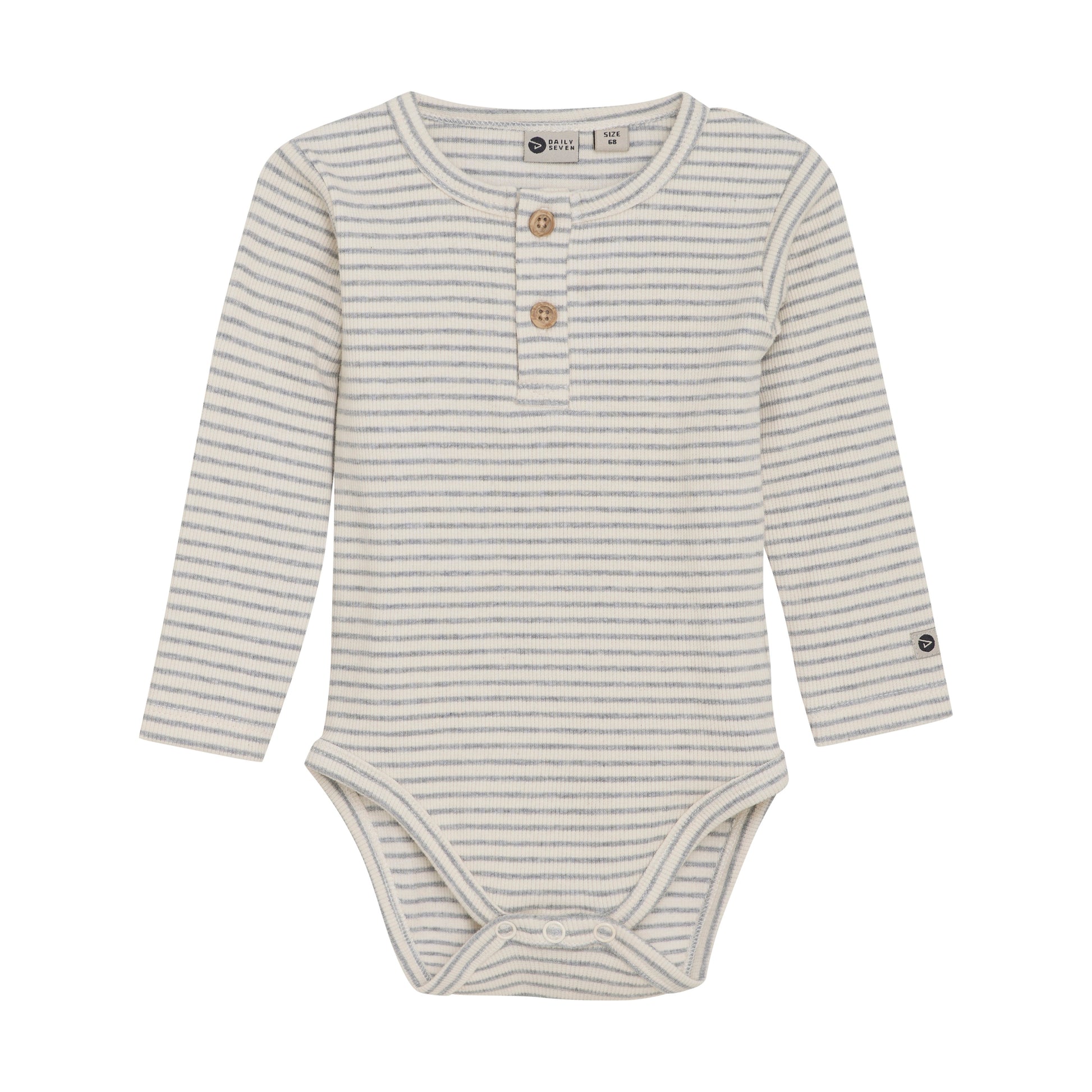 Daily7 - Body Longsleeve Striped - Romper met lange mouwen - Katoenmix - voorkant