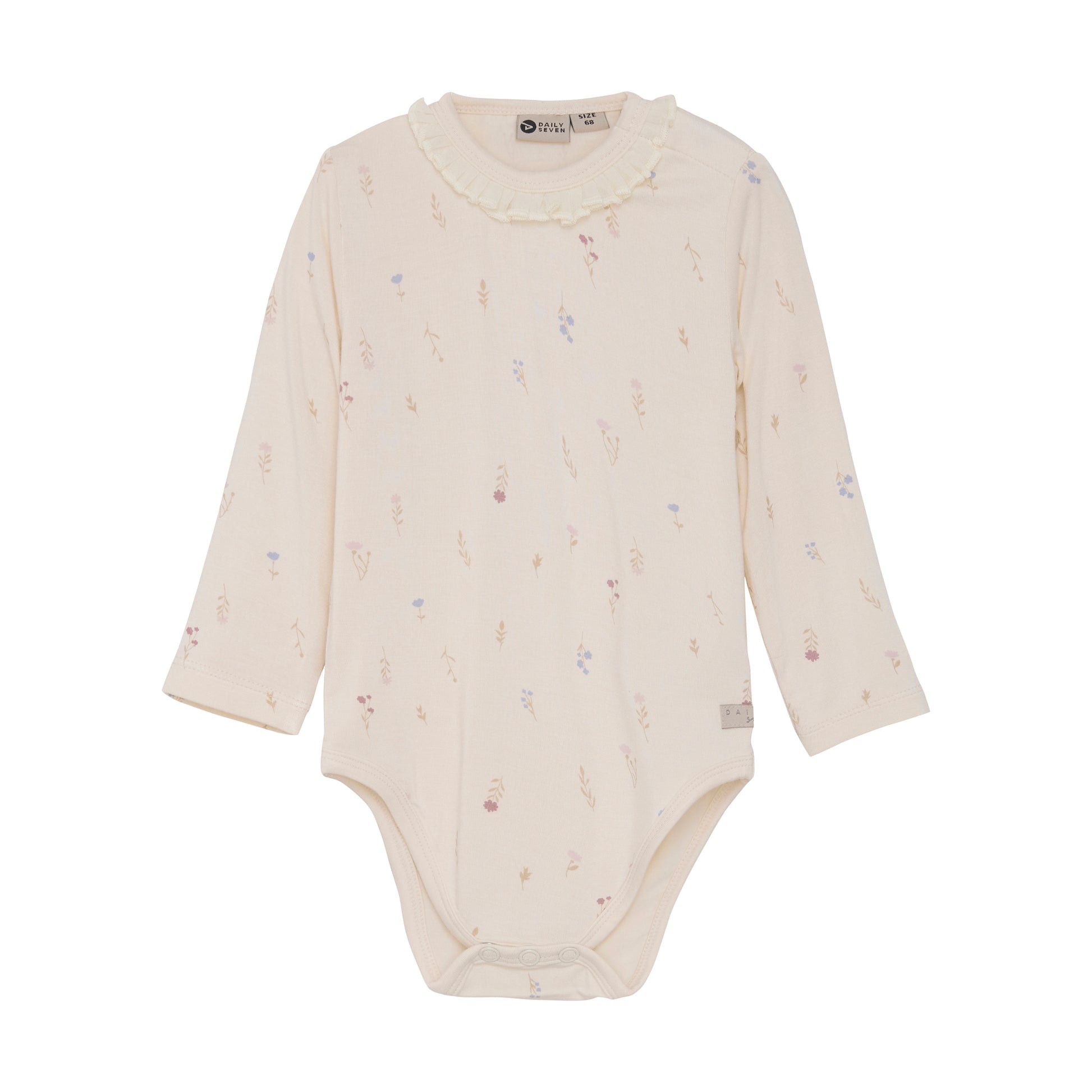 Daily7 - Body Longsleeve Flowerprint - Romper met lange mouwen - voorkant