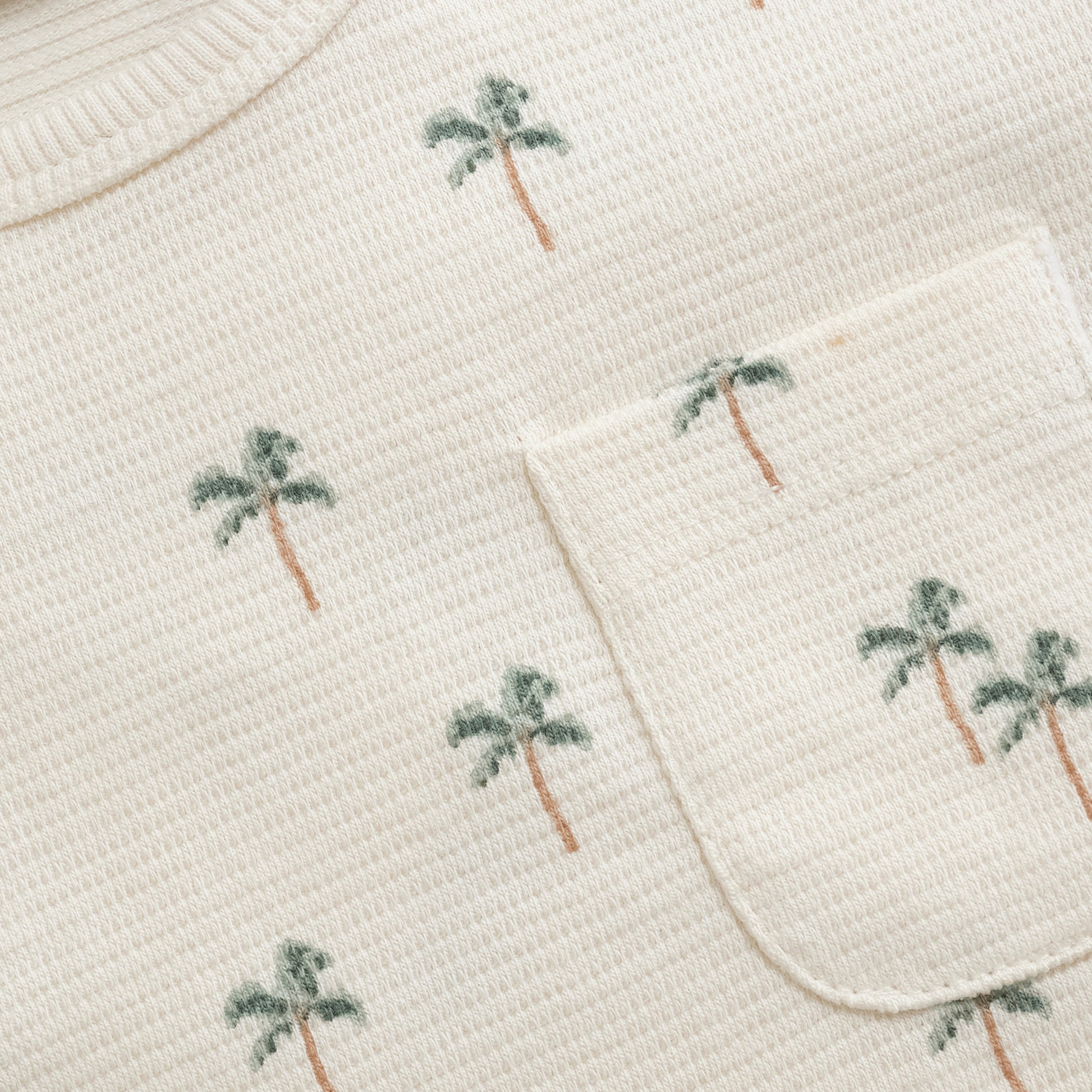 Daily7 - T-shirt Longsleeve Print - Top met lange mouwen - 100% katoen - palmbomen