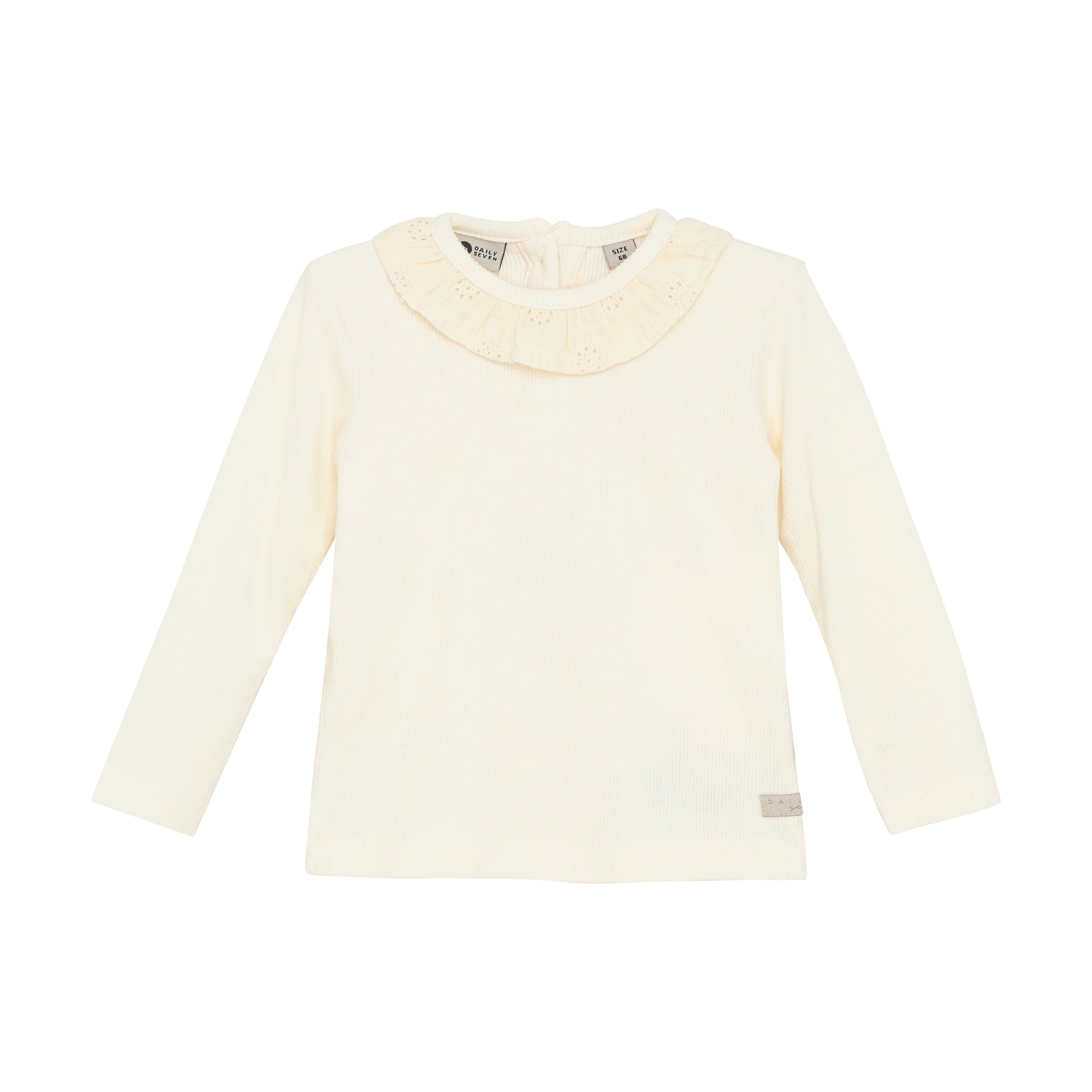 Daily7 - T-shirt Longsleeve Ruffle - Top met lange mouwen - Modal mix - voorkant