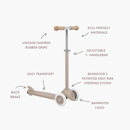 Eco step/scooter - Sand - 100% gerecycled materiaal - Banwood