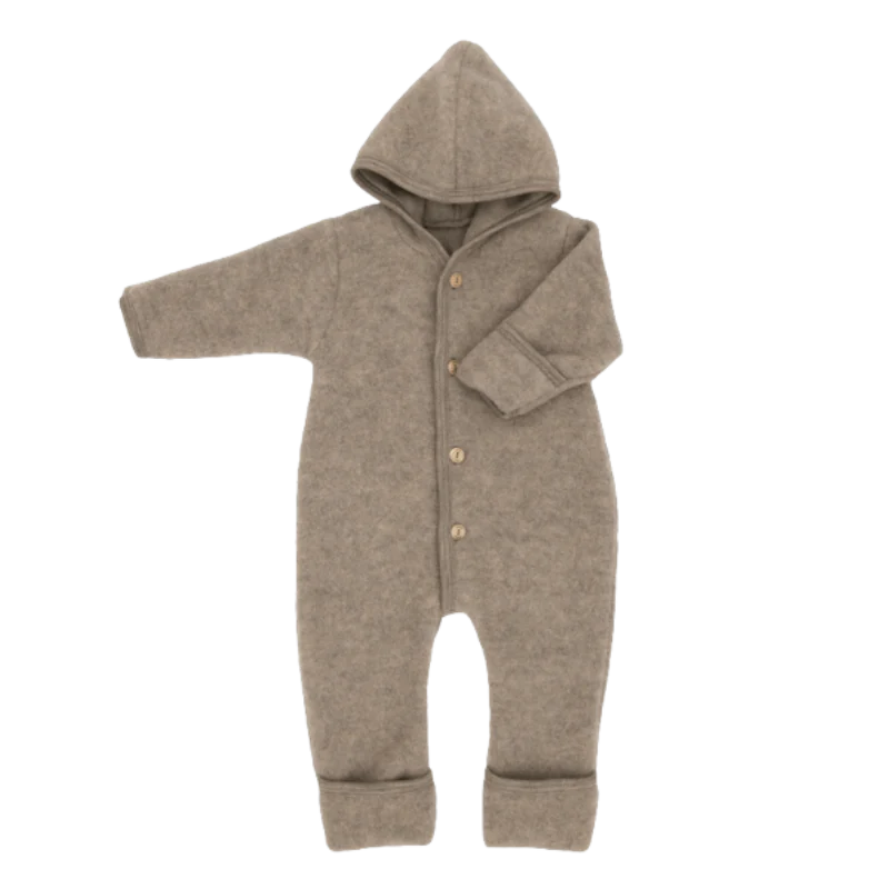 Buitenpak/jumpsuit - Wol fleece - Walnut/Walnoot - Engel Natur