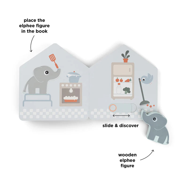 Interactief boekje 'Thuis'- Elphee's home board book - Deer friends - Colour mix - Done by Deer